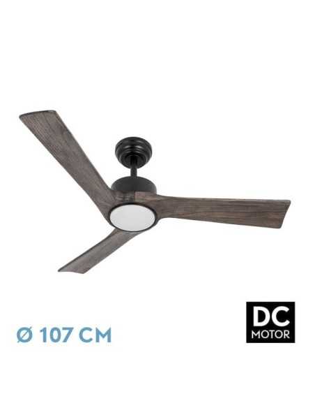 Ventilador DC ORINOCO 24W Negro 3ASPAS ROBLE