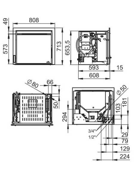 Estufa De Pellet Insertable BRONPI Hydro14kw | Hogar Cahersa