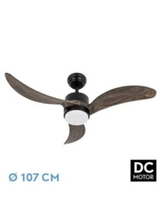 Ventilador DC BEMBEZAR 24W Negro 3ASPAS ROBLE