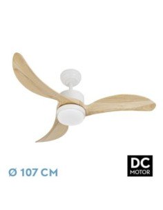 Ventilador DC BEMBEZAR 24W Blanco 3ASPAS Haya