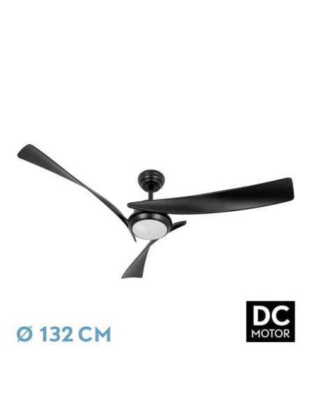 Ventilador DC TARENTO 24W Negro 3ASPAS 6VEL 132D