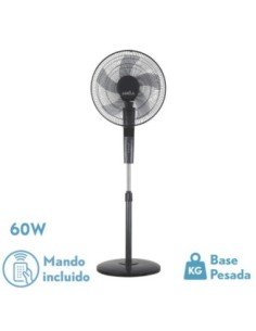 Ventilador de Pie RAYO Gris/Negro 3 VEL.60W.5