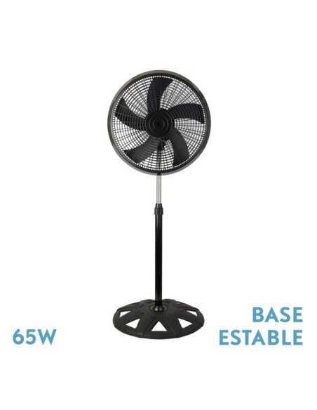 Ventilador de Pie AGUDO Negro 3 VEL.65W 5 ASPAS