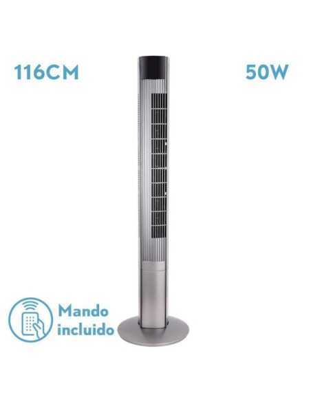 Ventilador de Torre PRINCIPE PLATA 3VEL 50W REMOTO