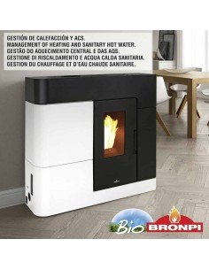 Estufa Hidro Pellet BRONPI Clara Hydro Negro | Hogar Cahersa 2