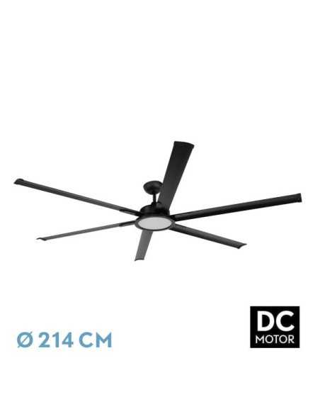 Ventilador DC ALMANZOR 24W Negro 6ASP.214D REGULABLE