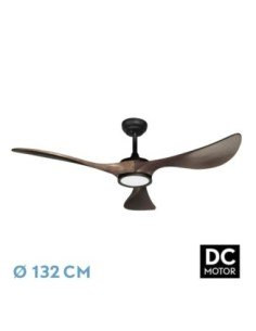 Ventilador DC VIANA 18W Negro/ROBLE 3ASPAS132D