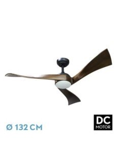 Ventilador DC JANUBI 22W Negro/ROBLE 3ASPAS132D