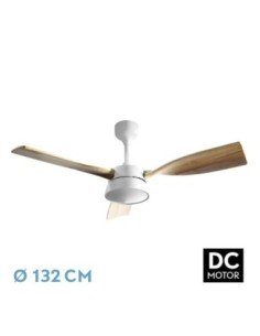 Ventilador DC ESTIO 24W Blanco/Haya 3ASPAS132D