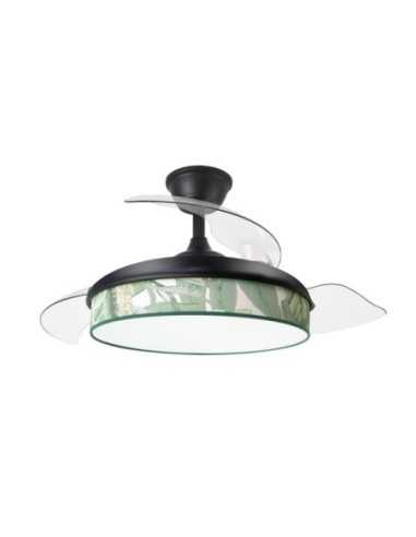 Ventilador DC MODA 72W Negro/HOJA VERDE 108D