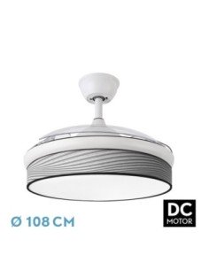 Ventilador DC MODA 72W Blanco/SURCO Gris 108D