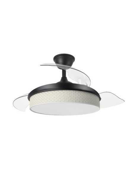 Ventilador DC MODA 72W Negro/CAÑIZO Blanco 108D