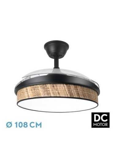 Ventilador DC MODA 72W Negro/CAÑIZO OSCURO 108D