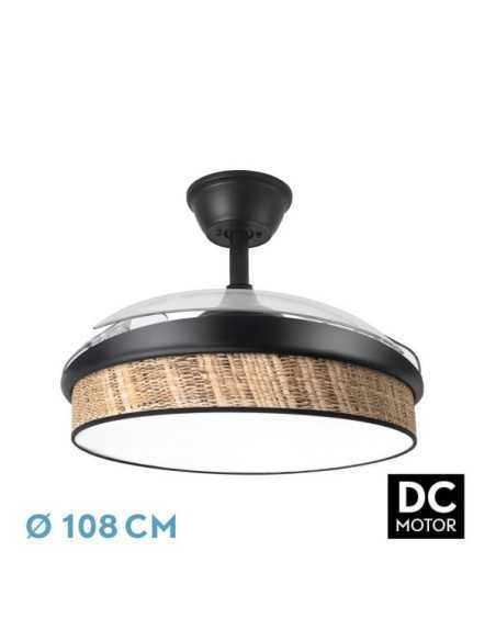 Ventilador DC MODA 72W Negro/CAÑIZO OSCURO 108D