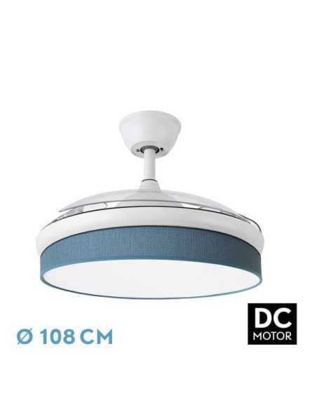 Ventilador DC MODA 72W Blanco/AZUL 108D 3ASPAS