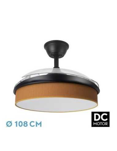 Ventilador DC MODA 72W Negro/NARANJA 108D 3ASPAS