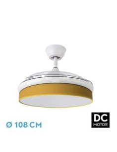 Ventilador DC MODA 72W Blanco/AMARILLO 108D 3ASPAS