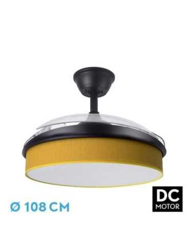 Ventilador DC MODA 72W Negro/AMARILLO 108D 3ASPAS