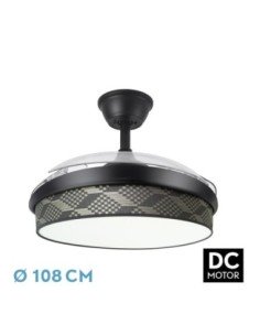 Ventilador DC MODA 72W Negro/TETRIS Gris 108D