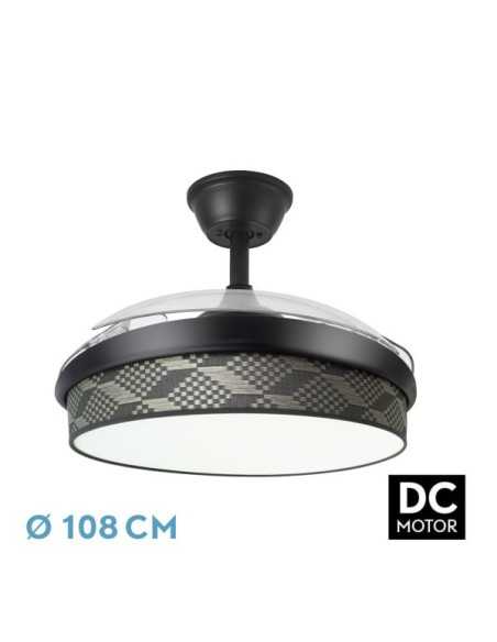 Ventilador DC MODA 72W Negro/TETRIS Gris 108D