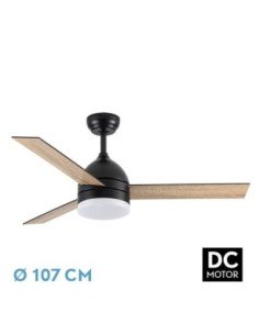 Ventilador DC LEGIO 26W Negro 3ASPAS Negro/ROBLE