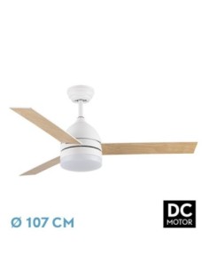 Ventilador DC LEGIO 26W Blanco 3ASPAS Blanco/Haya