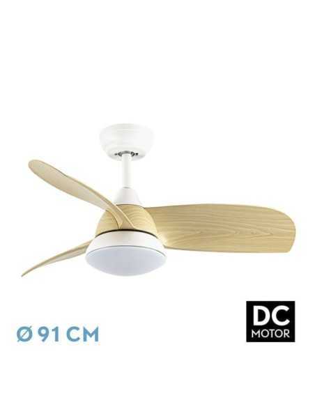 Ventilador DC ATOMO 24W Blanco 3ASPAS Haya 91D