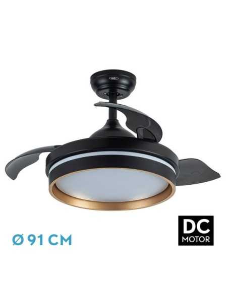Ventilador DC NALON 48W Negro/Oro 3ASPAS 91D