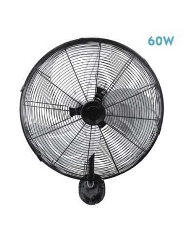 Ventilador de Pared ARRECIFE 60W Negro/PLATA 40D