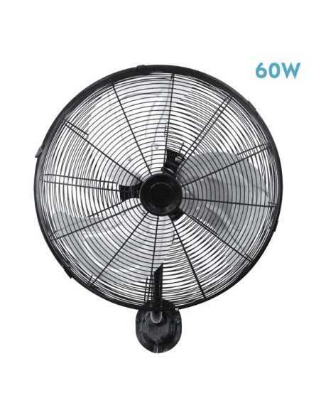 Ventilador de Pared ARRECIFE 60W Negro/PLATA 40D