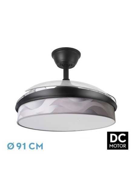 Ventilador DC MODA 72W Negro/OLA Gris 91D 3ASPAS