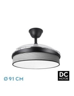 Ventilador DC MODA 72W Negro/SURCO Gris 91D 3ASPAS