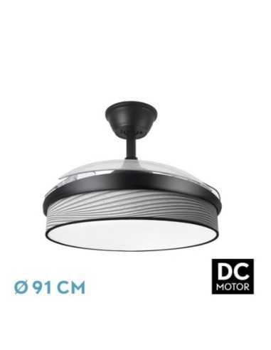 Ventilador DC MODA 72W Negro/SURCO Gris 91D 3ASPAS