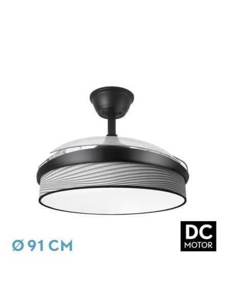 Ventilador DC MODA 72W Negro/SURCO Gris 91D 3ASPAS