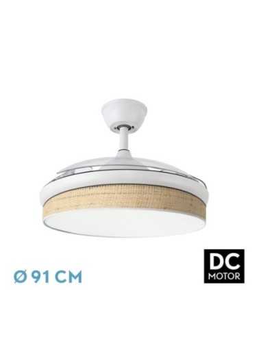Ventilador DC MODA 72W Blanco/CAÑIZO CLARO 91D