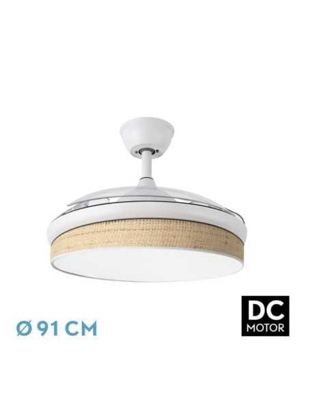 Ventilador DC MODA 72W Blanco/CAÑIZO CLARO 91D