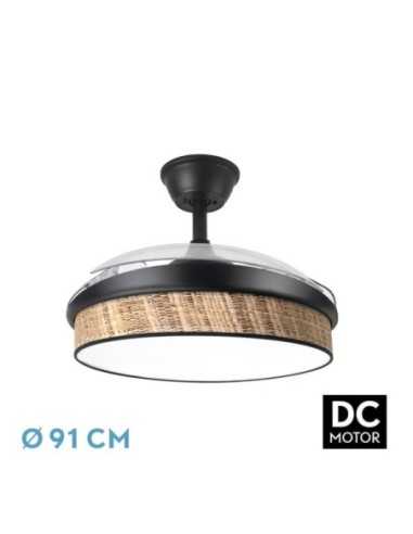 Ventilador DC MODA 72W Negro/CAÑIZO OSCURO 91D