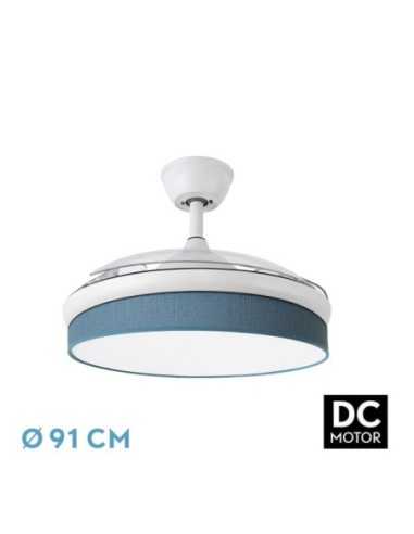 Ventilador DC MODA 72W Blanco/AZUL 91D 3ASPAS
