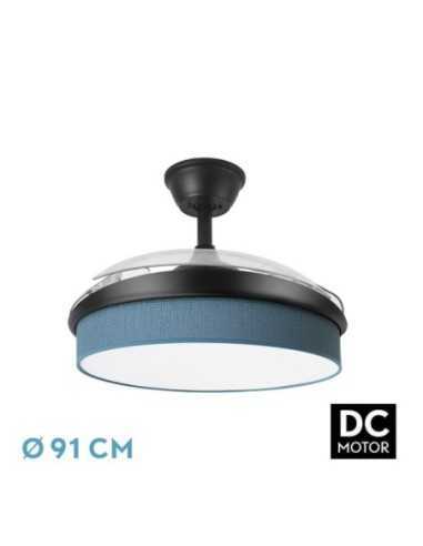 Ventilador DC MODA 72W Negro/AZUL 91D 3ASPAS