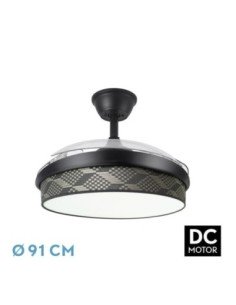 Ventilador DC MODA 72W Negro/TETRIS Gris 91D
