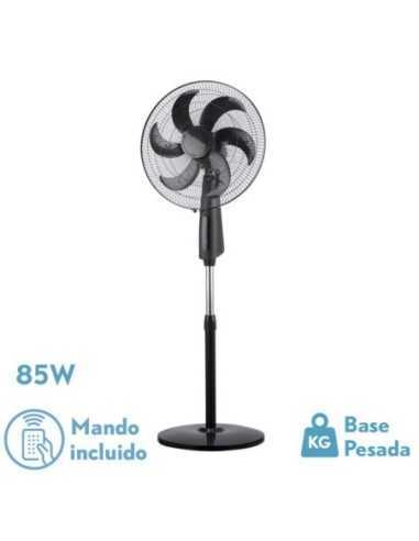 Ventilador de Pie TOLON Negro 3 VEL.85W 6ASPAS