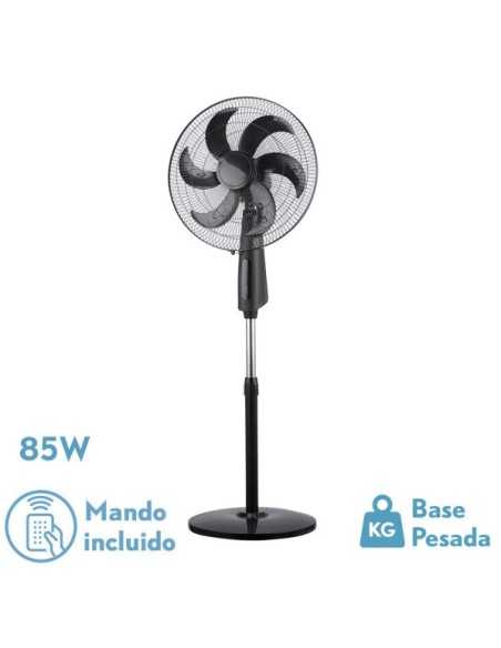Ventilador de Pie TOLON Negro 3 VEL.85W 6ASPAS