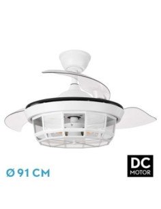 Ventilador DC TORNADO Blanco 3XE27 91D 3ASPAS