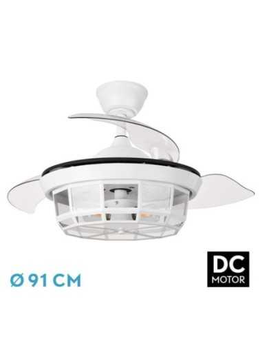 Ventilador DC TORNADO Blanco 3XE27 91D 3ASPAS