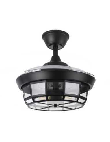 Ventilador DC TORNADO Negro 3XE27 91D 3ASPAS