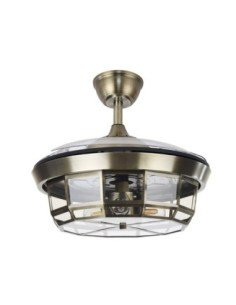 Ventilador DC TORNADO CUERO 3XE27 91D 3ASPAS 2