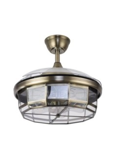 Ventilador DC TORNADO CUERO 5XE27 107D 3ASPAS 2