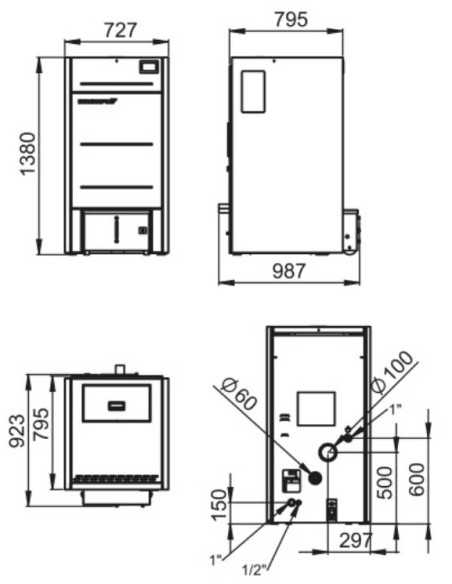 Caldera De Pellet BRONPI Hydroconfort 27 Kw | Hogar Cahersa