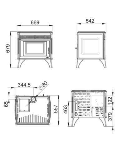 Estufa De Pellet Hierro Fundido BRONPI Nicol | Hogar Cahersa