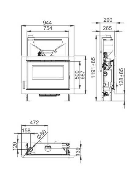 Estufa De Pellet Insertable BRONPI Bruno Sli | Hogar Cahersa